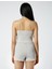 Askılı Pijama Üstü Crop Düğmeli Fitilli 4