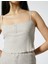 Askılı Pijama Üstü Crop Düğmeli Fitilli 5