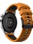 Huawei Için Gt Runner/garmin Venu 2/vivoaktif 4 Trapezoid Üç Sıralı Delik Saat Kayış Çift Renkli Silikon Bilek Band - Turuncu/siyah (Yurt Dışından) 1