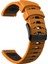 Huawei Için Gt Runner/garmin Venu 2/vivoaktif 4 Trapezoid Üç Sıralı Delik Saat Kayış Çift Renkli Silikon Bilek Band - Turuncu/siyah (Yurt Dışından) 3