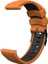 Huawei Için Gt Runner/garmin Venu 2/vivoaktif 4 Trapezoid Üç Sıralı Delik Saat Kayış Çift Renkli Silikon Bilek Band - Turuncu/siyah (Yurt Dışından) 4