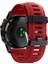 Garmin Fenix ​​5x/fenix ​​3 Metal Toka Akıllı Saat Kayışı Için Silikon Saat Bando Bileziği - Kırmızı (Yurt Dışından) 3