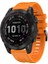 Garmin Fenix ​​7 / Fenix ​​6 Pro / 5 / Amazffit Falcon Için Esnek Silikon Saat Band Tokalı Şık Bilek Kayışı - Turuncu (Yurt Dışından) 1