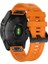 Garmin Fenix ​​7 / Fenix ​​6 Pro / 5 / Amazffit Falcon Için Esnek Silikon Saat Band Tokalı Şık Bilek Kayışı - Turuncu (Yurt Dışından) 2