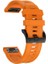 Garmin Fenix ​​7 / Fenix ​​6 Pro / 5 / Amazffit Falcon Için Esnek Silikon Saat Band Tokalı Şık Bilek Kayışı - Turuncu (Yurt Dışından) 3
