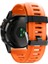 Garmin Fenix ​​5x/fenix ​​3 Metal Tokalı Akıllı Saat Kayışı Için Silikon Saat Bando Bilezik - Turuncu (Yurt Dışından) 3
