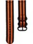 Garmin Venue 2s / Vivoaktif 4s 18MM Naylon Saat Kayışı Üç Ağır Toka Saat Bandının Değiştirilmesi - Siyah / Turuncu (Yurt Dışından) 3