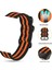 Garmin Venue 2s / Vivoaktif 4s 18MM Naylon Saat Kayışı Üç Ağır Toka Saat Bandının Değiştirilmesi - Siyah / Turuncu (Yurt Dışından) 4
