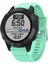 Garmin Fenix ​​7x/6x Safir Gps/6x Pro/6x Gps/5x Gps/5x Artı Silikon Spor Saat Band Gümüş Toka ile Ayarlanabilir Saat Kayışı - Cyan (Yurt Dışından) 2