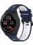 Garmin Forerunner Için 265S Silikon Saat Bantları 18MM Çift Renk Kayışı - Midnight Blue+White (Yurt Dışından) 5