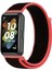 Huawei Band 7 Naylon Için Saat Kayışı Ayarlanabilir Döngü Bağlantı Elemanı Yedek Spor Bileği Bandı - Kırmızı / Siyah (Yurt Dışından) 4