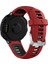 Garmin Forerunner Için 235 / 230/620/630 / 220 /735 / 735XT Silikon Saat Grubu Watchme Kayışı Yedek Parça Evrensel 22MM Saat Bandı - Koyu Kırmızı / Siyah (Yurt Dışından) 1