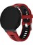 Garmin Forerunner Için 235 / 230/620/630 / 220 /735 / 735XT Silikon Saat Grubu Watchme Kayışı Yedek Parça Evrensel 22MM Saat Bandı - Koyu Kırmızı / Siyah (Yurt Dışından) 2