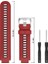 Garmin Forerunner Için 235 / 230/620/630 / 220 /735 / 735XT Silikon Saat Grubu Watchme Kayışı Yedek Parça Evrensel 22MM Saat Bandı - Koyu Kırmızı / Siyah (Yurt Dışından) 4