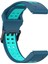 Garmin Enduro / Fenix ​​7x / 7x Güneş / Coros Vertix 2 Silikon 2 Silikon Saat Bandı 26MM Çift Renkli Saat Kayışı Çift Delikli Tokalı-Mavi / Yeşil (Yurt Dışından) 3