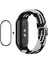 Xiaomi Smart Band 8 Elastik Saat Bandı Naylon Örgülü Bilek Kayışı Pmma Ekran Koruyucusu - Siyah / Beyaz (Yurt Dışından) 1