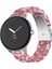 Google Pixel Saat Slim Light Reçine Band Paslanmaz Çelik Tokalı Sport Strap Bileziği - Kırmızı Beyaz Karışım (Yurt Dışından) 3