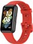 Huawei Band 7 Için Silikon Akıllı Watchme Bandı Düz Renkli Ayarlanabilir Bilek Kayışı - Kırmızı (Yurt Dışından) 2