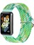 Huawei Band 7 Örgülü Watch Band Yedek Bilek Kayışı Ayarlanabilir Tokalı - Coloful Green (Yurt Dışından) 5
