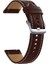 Samsung Galaxy Watch 3 41MM / Huawei Saat Gt 2 42MM Deri Watchme Strap 20MM Gümüş Tokalı Bilek Bandı - Kahve (Yurt Dışından) 2