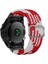 Garmin Fenix ​​7x / Fenix ​​3/3 Saat Naylon Watch Band Akıllı Bilezik 26MM Tokalı Ayarlanabilir Kayış - Kırmızı / Beyaz (Yurt Dışından) 1