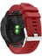 Garmin Fenix ​​7x/6x Safir Gps/6x Pro/6x Gps/5x Gps/5x Artı Silikon Spor Saat Band Gümüş Tokalı Ayarlanabilir Saat Kayışı - Kırmızı (Yurt Dışından) 1