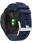 Garmin Fenix ​​7x/6x Safir Gps/6x Pro/6x Gps/5x Gps/5x Artı Silikon Spor Saat Band Gümüş Tokalı Ayarlanabilir Saat Kayışı - Koyu Mavi (Yurt Dışından) 1