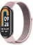 Xiaomi Smart Band 8 Yumuşak Naylon Watch Band Ayarlanabilir Spor Bilek Kayışı - Pembe (Yurt Dışından) 1