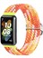 Huawei Band 7 Örgülü Watch Band Yedek Bilek Kayışı Ayarlanabilir Tokalı - Coloful Orange (Yurt Dışından) 5