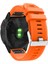 Garmin Fenix ​​7x/6x Safir Gps/6x Pro/6x Gps/5x Gps/5x Artı Silikon Spor Saat Band Gümüş Tokalı Ayarlanabilir Saat Kayışı - Turuncu (Yurt Dışından) 1