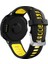 Garmin Forerunner Için 235 / 230/620/630 / 220 /735 / 735XT Silikon Saat Grubu Watchme Kayışı Yedek Parça Evrensel 22MM Saat Bandı - Siyah / Sarı (Yurt Dışından) 1