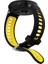 Garmin Forerunner Için 235 / 230/620/630 / 220 /735 / 735XT Silikon Saat Grubu Watchme Kayışı Yedek Parça Evrensel 22MM Saat Bandı - Siyah / Sarı (Yurt Dışından) 3