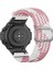 Huami Amazfit Için T-Rex / T-Rex Pro / Ares Nefes Alabilir Saat Kayışı Esnek Naylon Saat Bandına Ayarlanabilir Tokalı-Pembe / Beyaz (Yurt Dışından) 1
