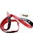 Köpek gezdirme tasması hakiki deri siyah kırmızı kolon zımbalı uzunluk:120cm genişlik:3cm dog leash B5-8 1