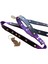 Köpek gezdirme tasması kolon hakiki deri mor siyah metal zımbalı gezdirme kayışı:120cm genişlik:2,5cm dog leash B5-6 2
