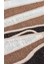 Arya Neo Arn 06 Brown White Yıkanabilir Kaymaz Tabanlı Modern Pamuk Kilim 4