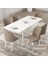 Concept Roe Serisi Açılabilir 80X132 Beyaz Mutfak Masası Takımı ve 6 Sandalye 2