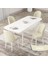 Concept Roe Serisi Açılabilir 80X132 Beyaz Mutfak Masası Takımı ve 4 Sandalye 2