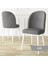 Concept Roe Serisi Açılabilir 80X132 Beyaz Mermer Desen Mutfak Masası Takımı 4 Sandalye 1 Bench 3
