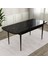 Concept Roe Serisi Açılabilir 80X132 Siyah Mermer Desen Mutfak Masası Takımı 4 Sandalye 1 Bench 4