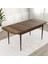 Concept Roe Serisi Açılabilir 80X132 Barok Ahşap Desen Mutfak Masası Takımı 4 Sandalye 1 Bench 4