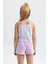 Kız Çocuk Crop Askılı Atlet X5062A622SM 4