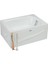 Oxnard Mini Dikdörtgen Küvet 110x80, H43 (Gövde + Metal Ayak + Ön Panel) 1