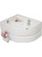 Capri Oturmalı Mini Yarı Oval Küvet 100x80, H43 (Gövde + Metal Ayak + Ön Panel) 1