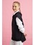 Kuşaklı File Sweatshirt - Siyah 4