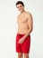 Erkek Kırmızı Uzun Deniz Şortu 1
