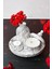 5 Parça Mermer Desen Dekoratif Beton Vazo ve Vanilya Kokulu Soya Wax Mumluk Takımı 2