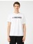 Spor Tişört Slogan Baskılı Bisiklet Yaka Kısa Kollu 3