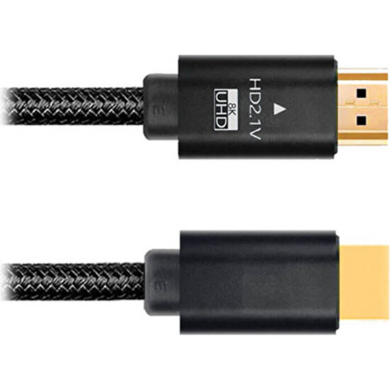 Wozlo 1 Metre HDMI 2.1 Kablo Ultra Hdr UHD 8K@60hz, 4K@120hz, 48GBS Ses ve Ethernet HDMI Kablosu