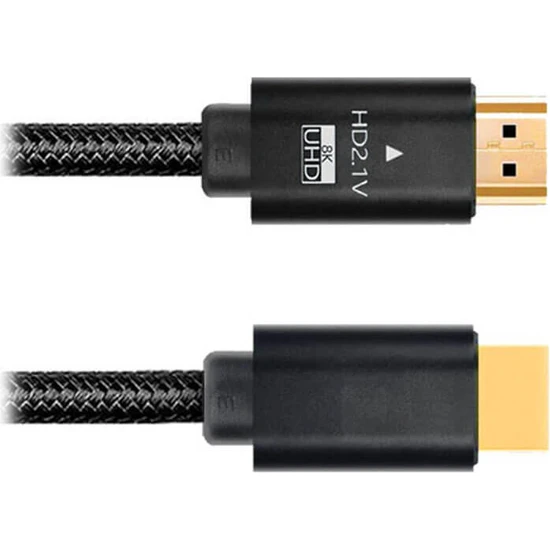 Wozlo 1 Metre HDMI 2.1 Kablo Ultra Hdr UHD 8K@60hz, 4K@120hz, 48GBS Ses ve Ethernet HDMI Kablosu